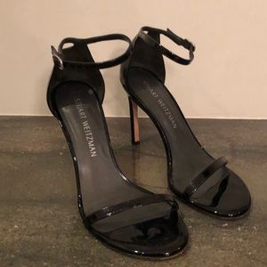 Stuart Weitzman Nudistsong Black patent pumps